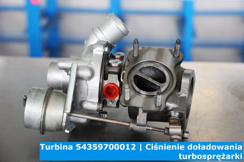 Turbina 54359700012   Ciśnienie doładowania turbosprężarki
