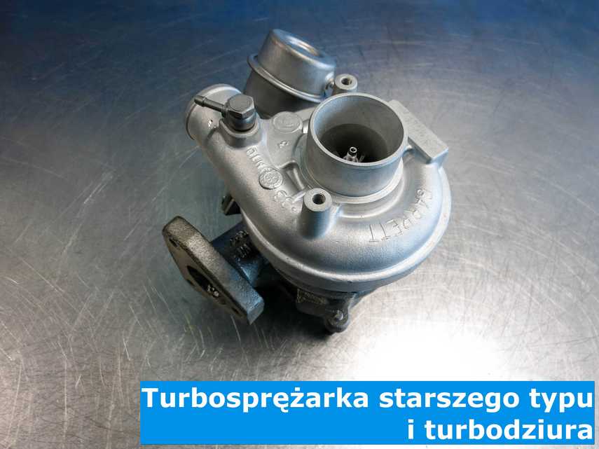 Stary typ turbosprężarki bez zmiennej geometrii - na zdjęciu przykładowa turbosprężarka