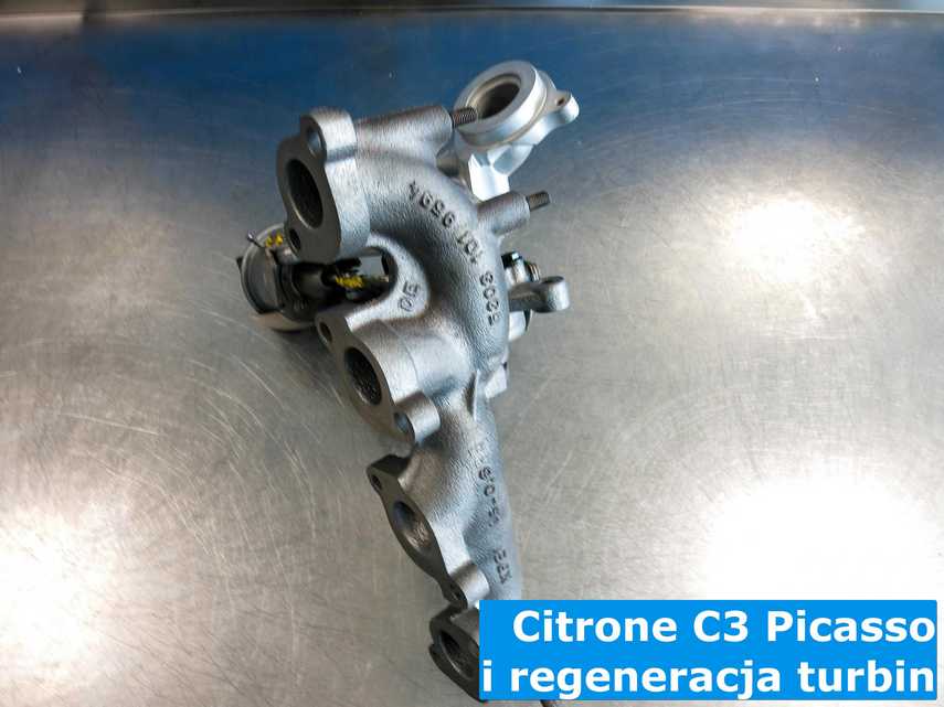 Naprawiona turbosprężarka z Citroena C3 Picasoo