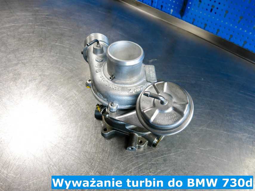 Turbo z BMW 730d po procesie wyważania