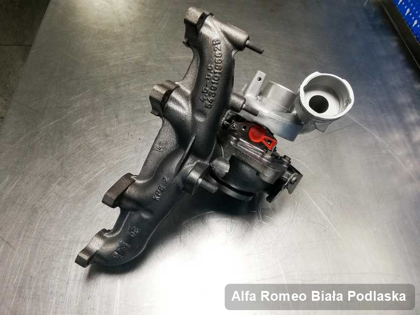 Wyremontowana w firmie w Białej Podlaskiej turbosprężarka do samochodu firmy Alfa Romeo przyszykowana w warsztacie zregenerowana przed spakowaniem