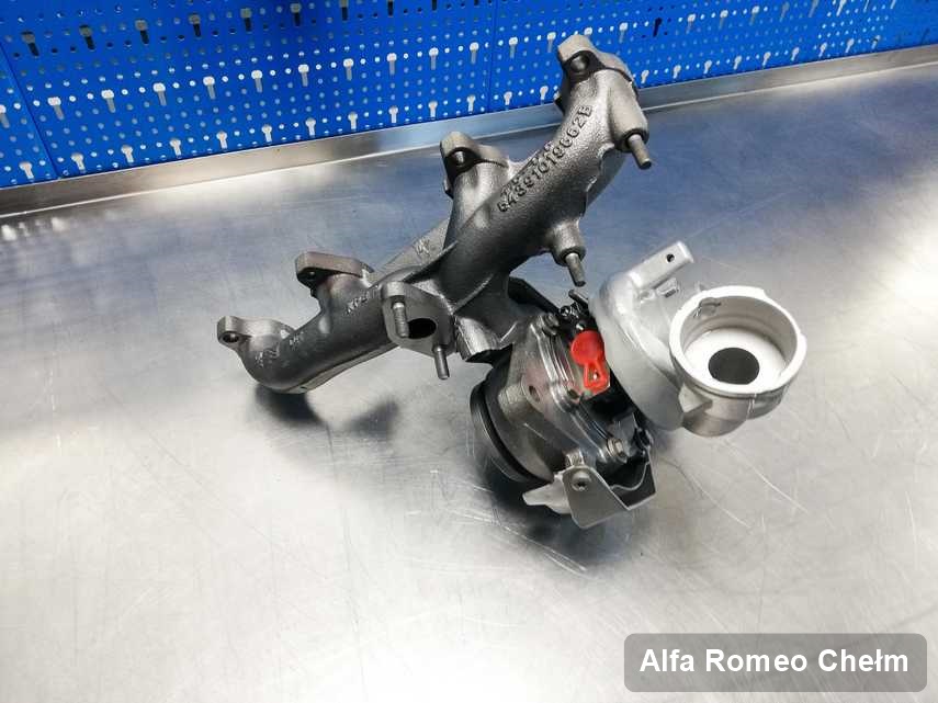 Naprawiona w laboratorium w Chełmie turbina do pojazdu firmy Alfa Romeo przyszykowana w laboratorium po naprawie przed nadaniem