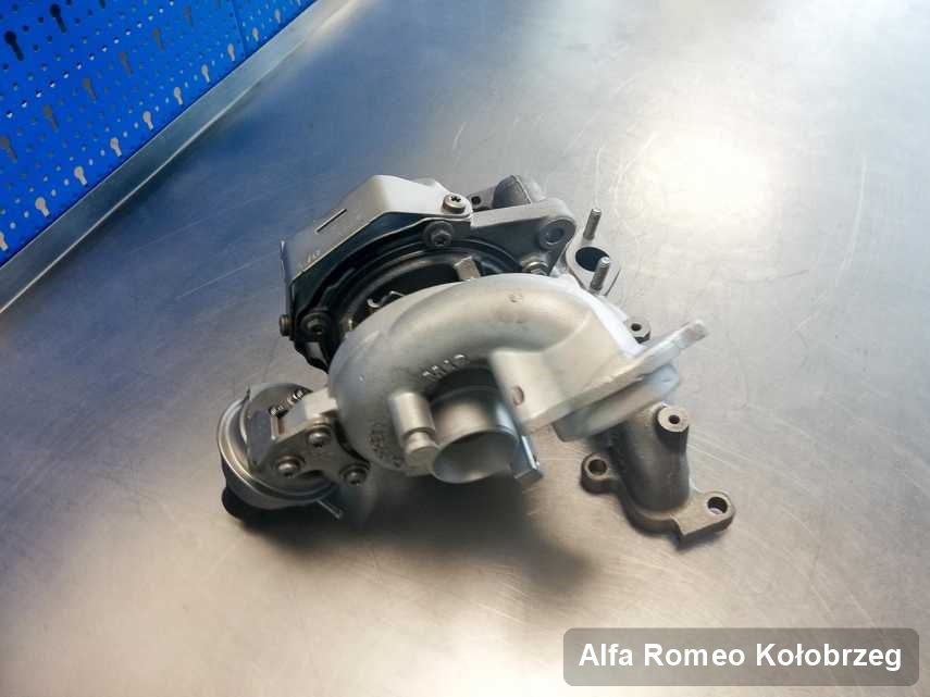 Wyremontowana w przedsiębiorstwie w Kołobrzegu turbosprężarka do pojazdu producenta Alfa Romeo przyszykowana w pracowni zregenerowana przed wysyłką