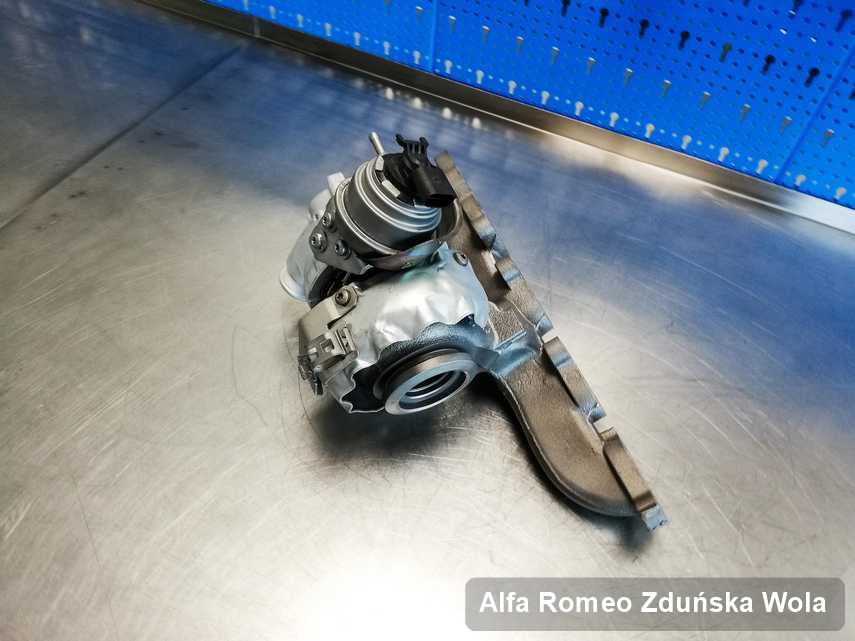 Wyremontowana w pracowni regeneracji w Zduńskiej Woli turbosprężarka do pojazdu z logo Alfa Romeo przygotowana w pracowni zregenerowana przed nadaniem