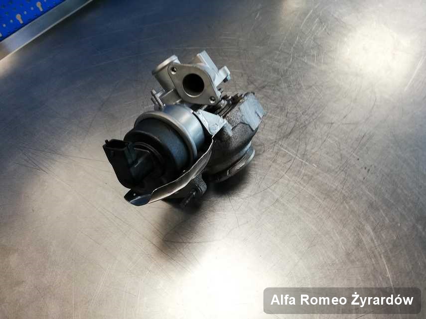 Naprawiona w pracowni w Żyrardowie turbina do samochodu marki Alfa Romeo przyszykowana w warsztacie zregenerowana przed nadaniem