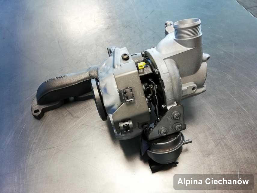 Wyremontowana w laboratorium w Ciechanowie turbina do samochodu producenta Alpina przyszykowana w pracowni po naprawie przed nadaniem
