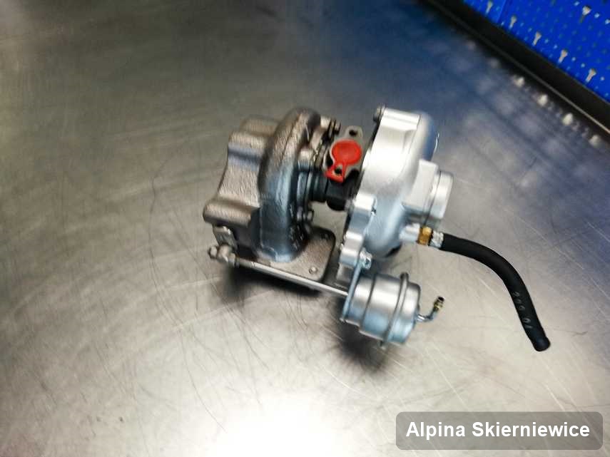 Naprawiona w firmie w Skierniewicach turbosprężarka do aut  marki Alpina przygotowana w laboratorium zregenerowana przed spakowaniem