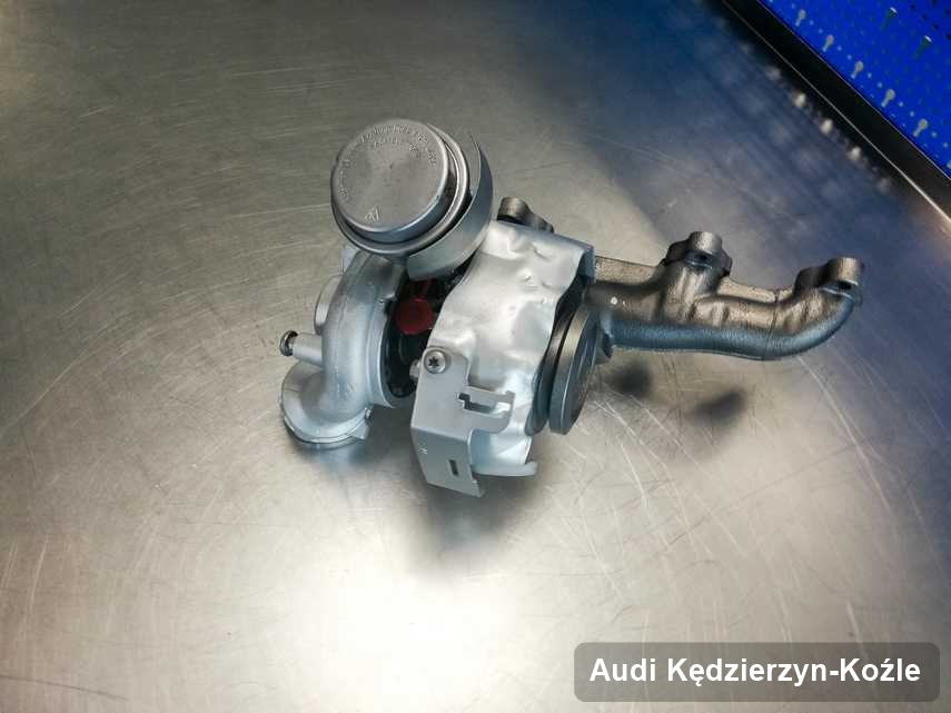 Zregenerowana w pracowni regeneracji w Kędzierzynie-Koźlu turbina do osobówki spod znaku Audi przyszykowana w warsztacie po naprawie przed wysyłką