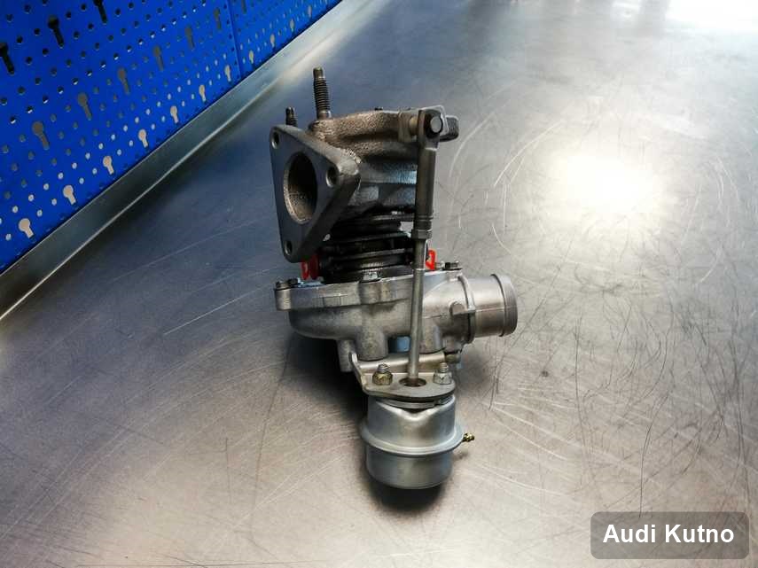 Naprawiona w laboratorium w Kutnie turbosprężarka do osobówki producenta Audi przygotowana w warsztacie po remoncie przed wysyłką