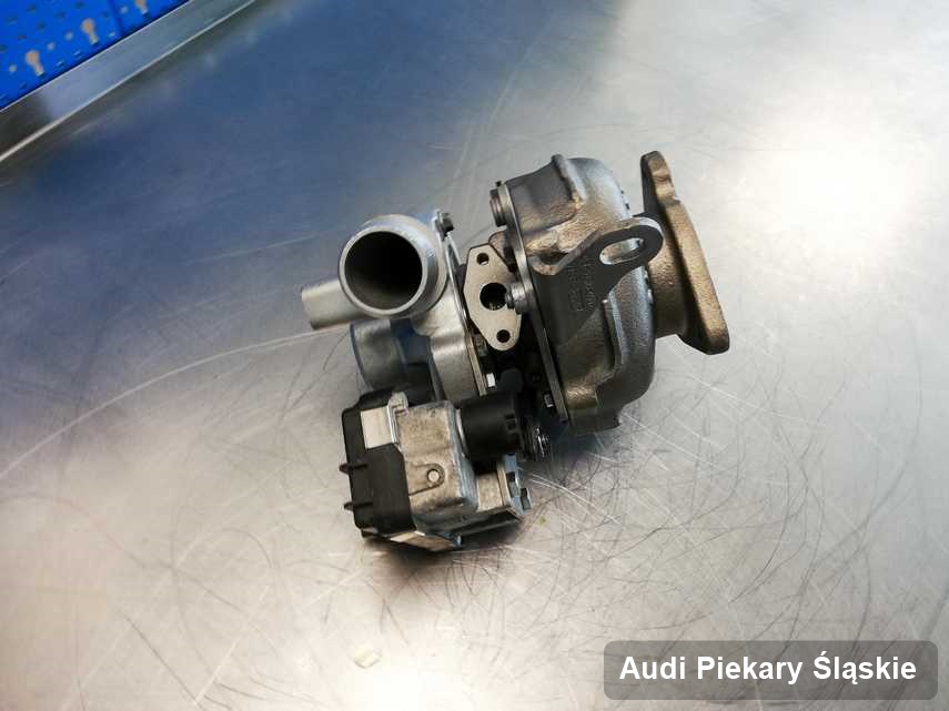 Wyczyszczona w laboratorium w Piekarach Śląskich turbosprężarka do pojazdu firmy Audi przygotowana w laboratorium naprawiona przed spakowaniem
