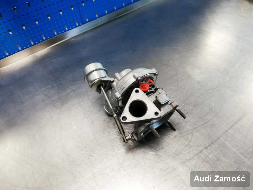 Naprawiona w pracowni w Zamościu turbina do osobówki firmy Audi przyszykowana w warsztacie zregenerowana przed nadaniem