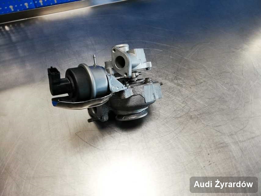 Zregenerowana w przedsiębiorstwie w Żyrardowie turbosprężarka do osobówki firmy Audi przyszykowana w warsztacie wyremontowana przed wysyłką