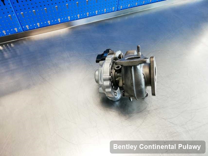 Naprawiona w firmie w Puławach turbina do pojazdu firmy Bentley Continental przyszykowana w laboratorium po remoncie przed nadaniem