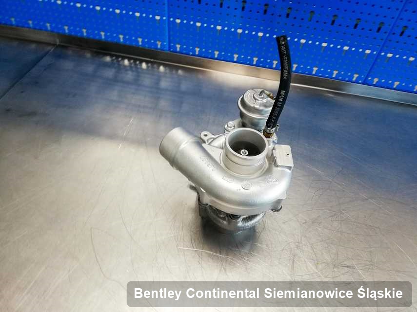 Wyremontowana w firmie zajmującej się regeneracją w Siemianowicach Śląskich turbina do aut  marki Bentley Continental przygotowana w pracowni po regeneracji przed nadaniem