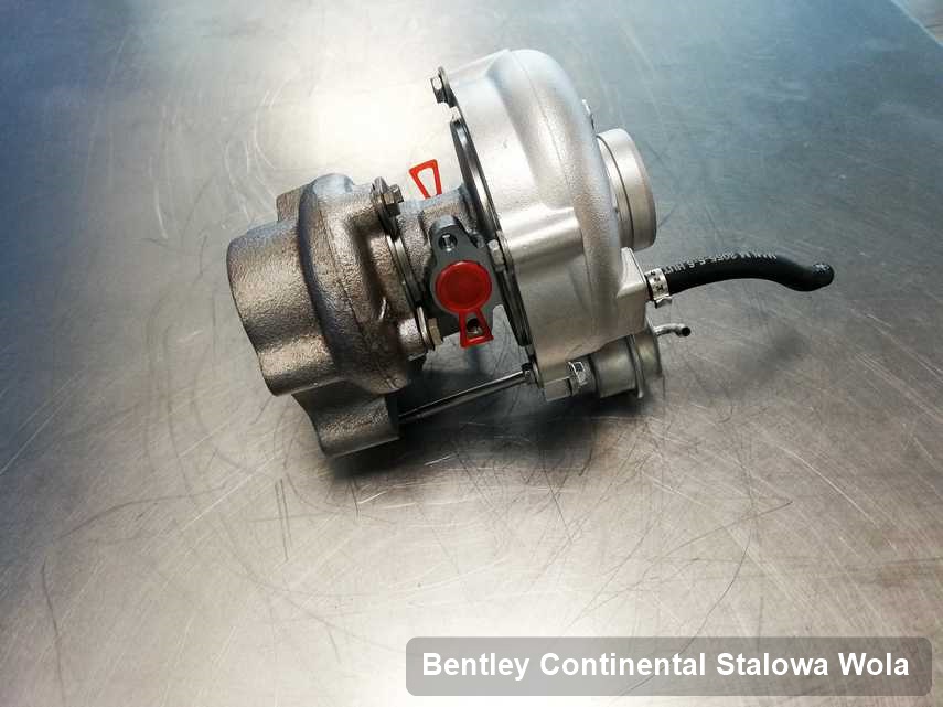 Wyczyszczona w firmie w Stalowej Woli turbosprężarka do pojazdu koncernu Bentley Continental przygotowana w laboratorium po naprawie przed wysyłką