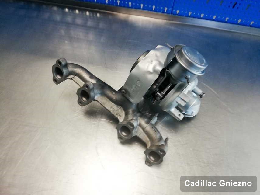 Wyremontowana w pracowni regeneracji w Gnieznie turbosprężarka do pojazdu marki Cadillac przygotowana w laboratorium wyremontowana przed wysyłką