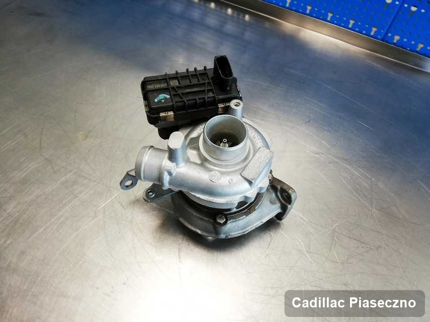 Zregenerowana w firmie w Piasecznie turbosprężarka do samochodu marki Cadillac przyszykowana w warsztacie po naprawie przed nadaniem