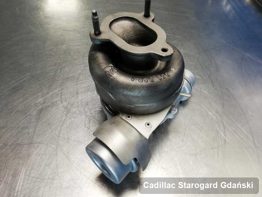 Naprawiona w laboratorium w Starogardzie Gdańskim turbosprężarka do samochodu spod znaku Cadillac przygotowana w laboratorium naprawiona przed wysyłką
