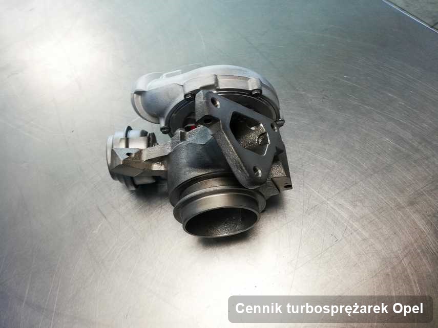 Turbina do samochodu z logo Opel zregenerowana w pracowni gdzie realizuje się usługę Cennik turbosprężarek