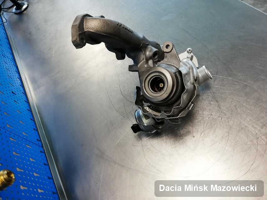 Wyremontowana w pracowni w Mińsku Mazowieckim turbosprężarka do osobówki marki Dacia przygotowana w pracowni zregenerowana przed nadaniem
