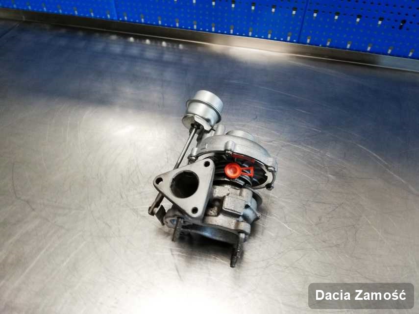 Naprawiona w przedsiębiorstwie w Zamościu turbosprężarka do aut  marki Dacia przyszykowana w pracowni zregenerowana przed nadaniem