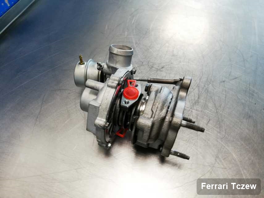 Naprawiona w pracowni w Tczewie turbina do osobówki spod znaku Ferrari przyszykowana w warsztacie po naprawie przed wysyłką