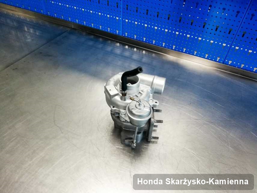 Wyremontowana w laboratorium w Skarżysku-Kamiennej turbina do aut  marki Honda przygotowana w warsztacie po regeneracji przed wysyłką