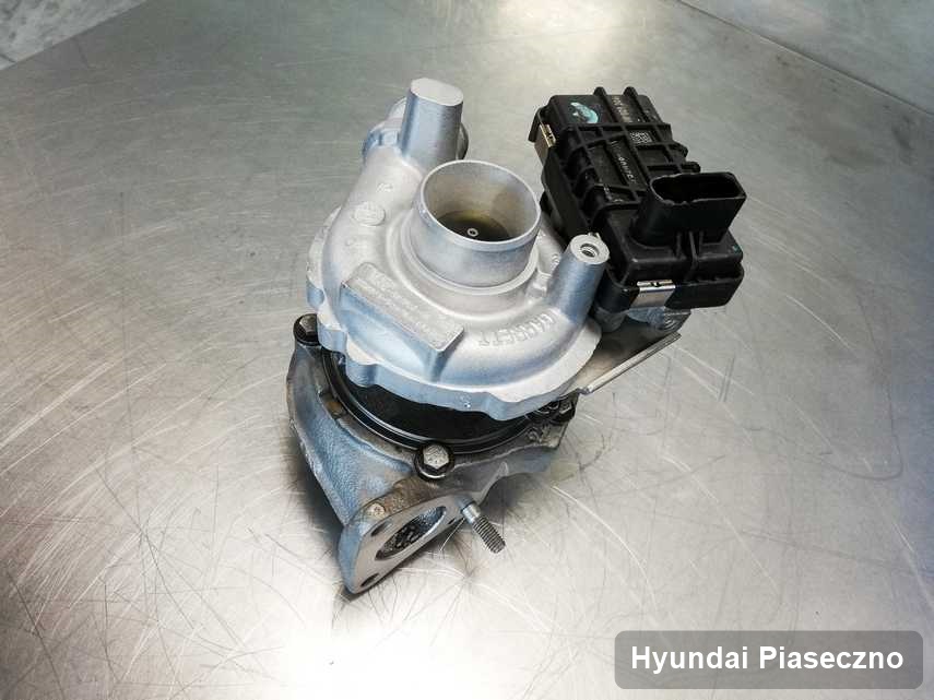 Naprawiona w firmie zajmującej się regeneracją w Piasecznie turbina do samochodu firmy Hyundai przygotowana w warsztacie po naprawie przed spakowaniem
