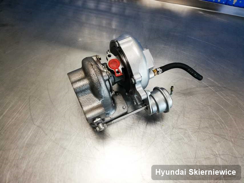 Naprawiona w przedsiębiorstwie w Skierniewicach turbina do osobówki firmy Hyundai przyszykowana w warsztacie po regeneracji przed spakowaniem