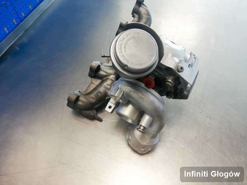 Wyczyszczona w przedsiębiorstwie w Głogowie turbosprężarka do aut  producenta Infiniti przygotowana w laboratorium wyremontowana przed wysyłką