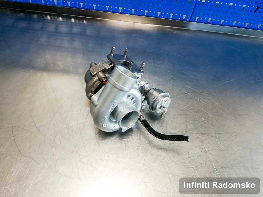 Wyczyszczona w laboratorium w Radomsku turbina do aut  firmy Infiniti przyszykowana w laboratorium naprawiona przed nadaniem