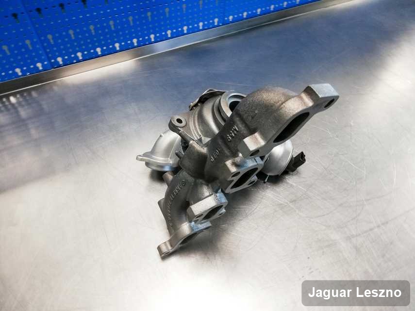 Naprawiona w pracowni w Lesznie turbosprężarka do auta spod znaku Jaguar przygotowana w pracowni wyremontowana przed wysyłką