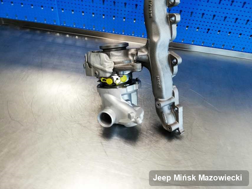 Naprawiona w firmie w Mińsku Mazowieckim turbosprężarka do aut  z logo Jeep przygotowana w laboratorium zregenerowana przed spakowaniem