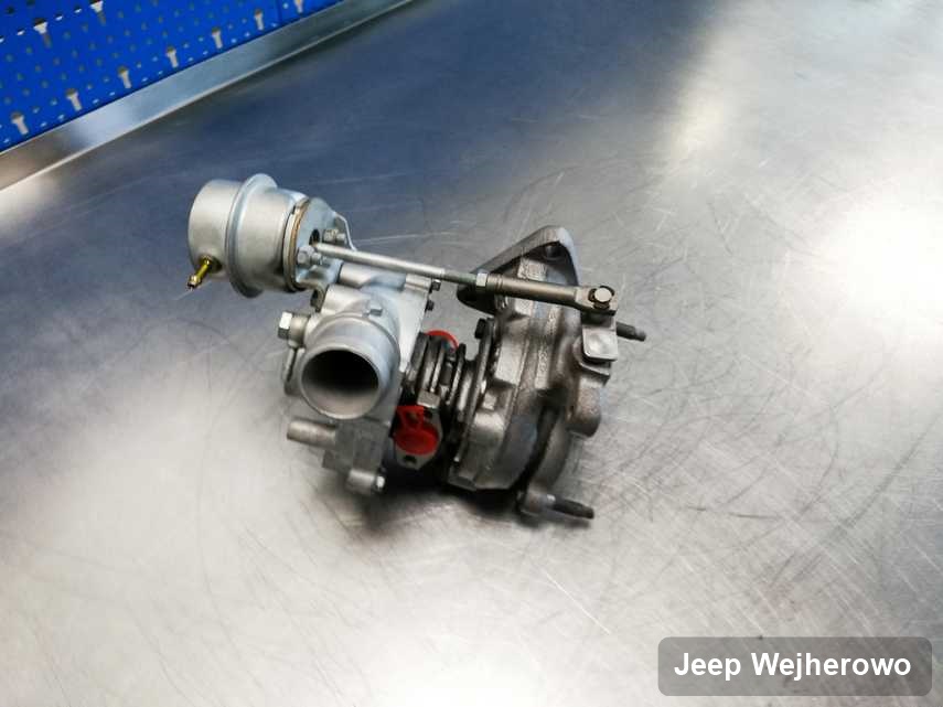 Zregenerowana w firmie w Wejherowie turbosprężarka do pojazdu koncernu Jeep przyszykowana w pracowni naprawiona przed wysyłką