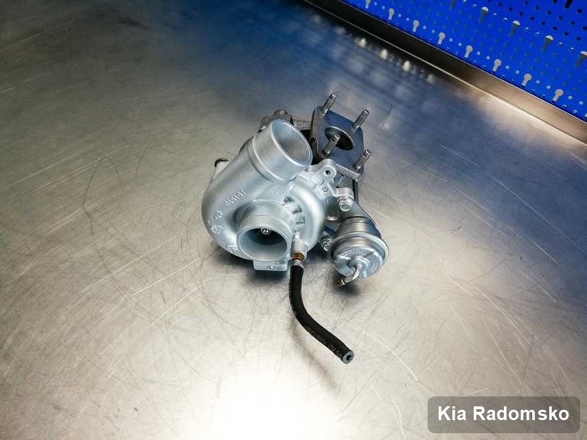 Wyczyszczona w firmie zajmującej się regeneracją w Radomsku turbosprężarka do samochodu producenta Kia przyszykowana w laboratorium wyremontowana przed wysyłką