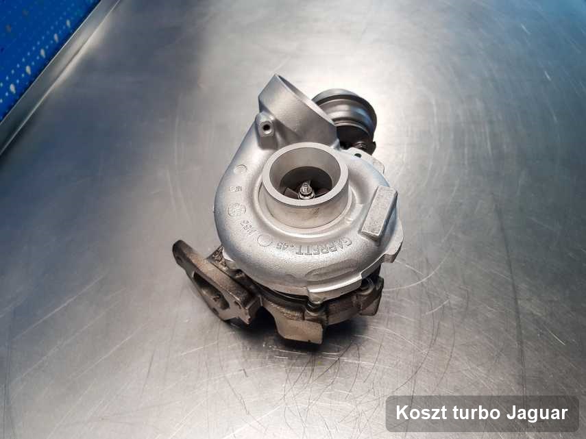 Turbosprężarka do auta osobowego sygnowane logiem Jaguar wyremontowana w laboratorium gdzie realizuje się serwis Koszt turbo
