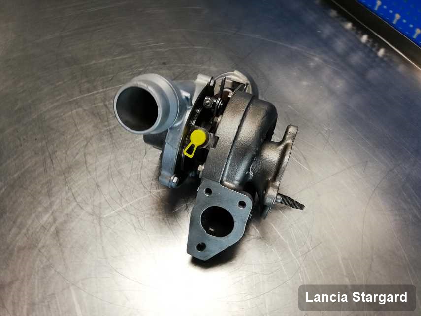 Naprawiona w firmie w Stargardzie turbosprężarka do osobówki koncernu Lancia przygotowana w pracowni po remoncie przed nadaniem