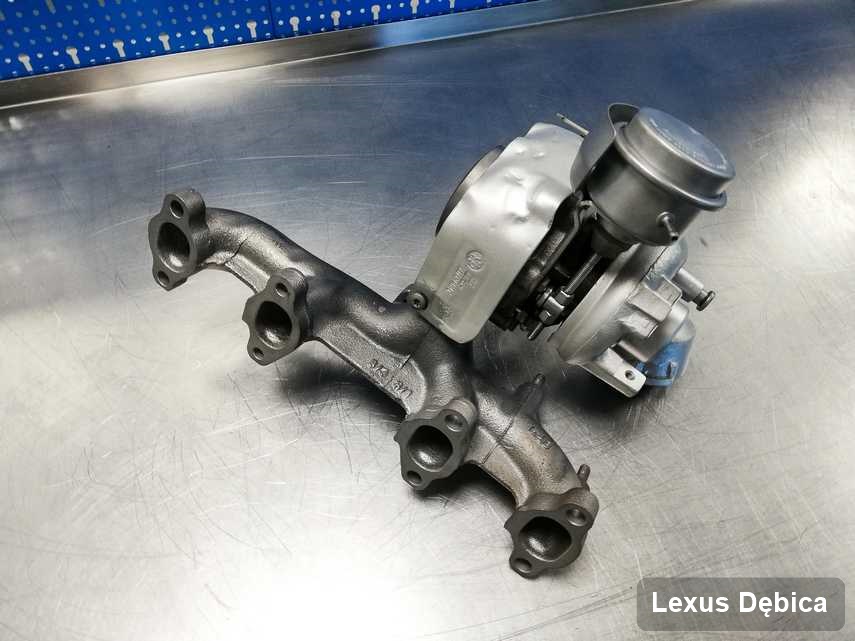 Wyczyszczona w przedsiębiorstwie w Dębicy turbosprężarka do aut  z logo Lexus przygotowana w laboratorium zregenerowana przed wysyłką