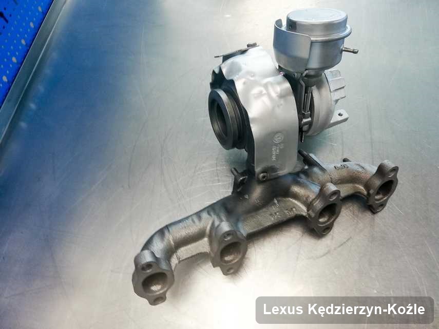 Wyremontowana w firmie zajmującej się regeneracją w Kędzierzynie-Koźlu turbina do samochodu marki Lexus przygotowana w laboratorium po naprawie przed wysyłką