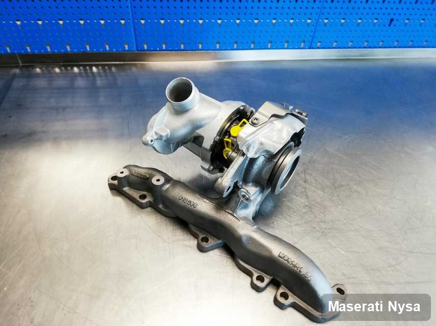 Naprawiona w przedsiębiorstwie w Nysie turbina do aut  spod znaku Maserati przygotowana w laboratorium po regeneracji przed wysyłką