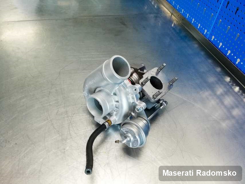 Wyremontowana w pracowni w Radomsku turbosprężarka do auta producenta Maserati przyszykowana w pracowni naprawiona przed nadaniem