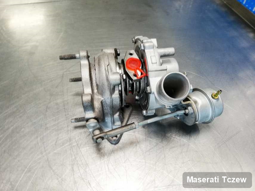 Naprawiona w firmie w Tczewie turbina do pojazdu marki Maserati przygotowana w pracowni po naprawie przed spakowaniem