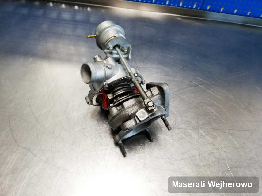 Wyczyszczona w firmie zajmującej się regeneracją w Wejherowie turbosprężarka do osobówki spod znaku Maserati przygotowana w laboratorium wyremontowana przed spakowaniem
