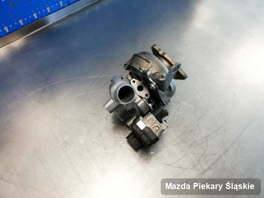 Naprawiona w laboratorium w Piekarach Śląskich turbina do samochodu marki Mazda przyszykowana w warsztacie wyremontowana przed wysyłką