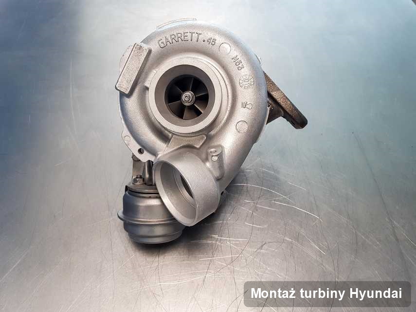 Turbosprężarka do auta osobowego producenta Hyundai po naprawie w przedsiębiorstwie gdzie realizuje się usługę Montaż turbiny