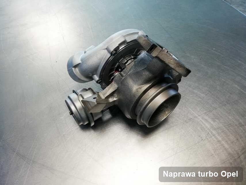 Turbosprężarka do diesla sygnowane logiem Opel wyremontowana w pracowni gdzie realizuje się serwis Naprawa turbo