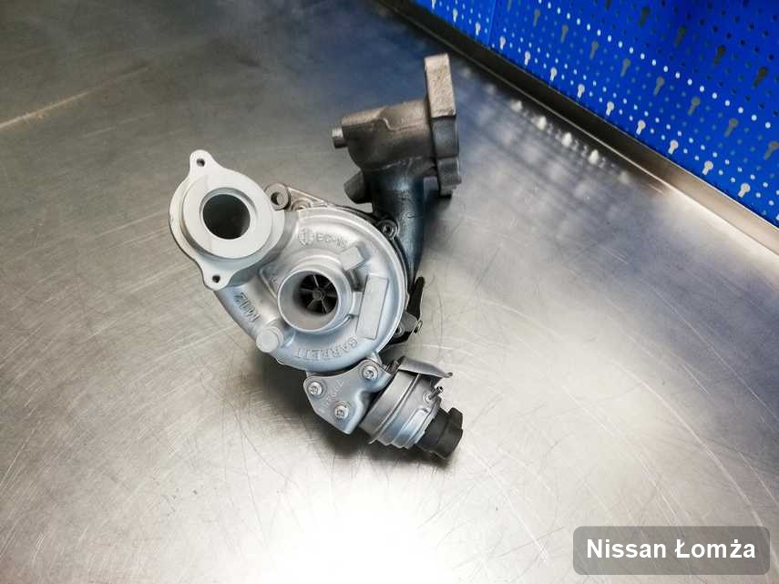 Zregenerowana w pracowni regeneracji w Łomży turbosprężarka do samochodu koncernu Nissan przygotowana w pracowni po remoncie przed wysyłką