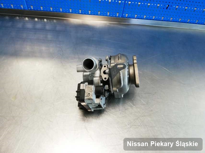 Zregenerowana w pracowni regeneracji w Piekarach Śląskich turbina do osobówki spod znaku Nissan przyszykowana w laboratorium po regeneracji przed nadaniem