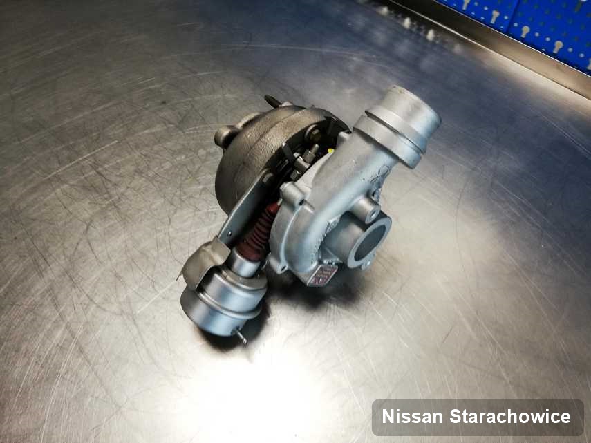 Wyczyszczona w przedsiębiorstwie w Starachowicach turbosprężarka do aut  producenta Nissan przygotowana w laboratorium po naprawie przed wysyłką