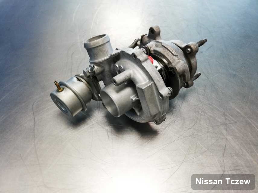 Zregenerowana w pracowni regeneracji w Tczewie turbosprężarka do samochodu firmy Nissan przyszykowana w pracowni po regeneracji przed nadaniem